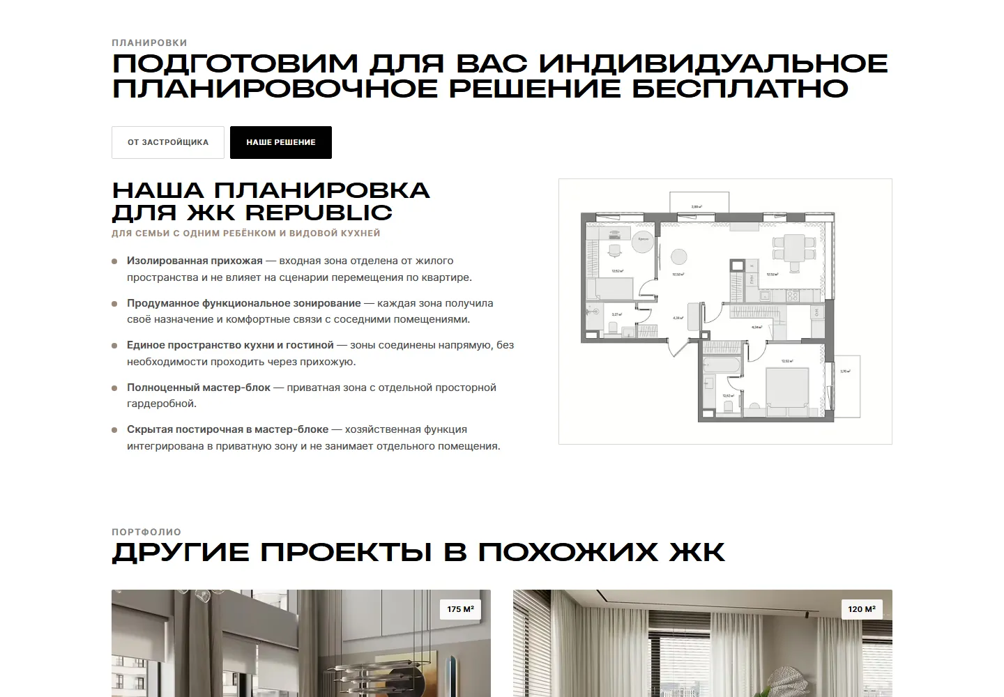 republic-remont.ru: планировки квартир, проекты в этом доме, этапы работы и заявка — всё про один ЖК